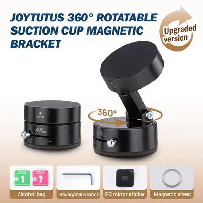 360° Rotatable Vacuum Suction Car Phone Holder for iPhone & Android, Hands-Free GPS Mount