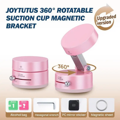 360° Rotatable Vacuum Suction Car Phone Holder for iPhone & Android, Hands-Free GPS Mount