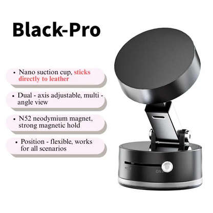 360° Rotatable Vacuum Suction Car Phone Holder for iPhone & Android, Hands-Free GPS Mount