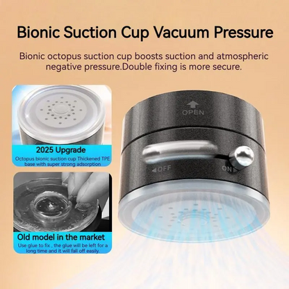 360° Rotatable Vacuum Suction Car Phone Holder for iPhone & Android, Hands-Free GPS Mount